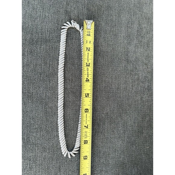 ROSS SIMONS 925 STERLING SILVER DIAGONAL LINK CHAIN NECKLACE MATCHING BRACELET - Picture 10 of 13